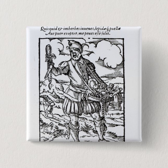 The Pedlar, published by Hartman Schopper 15 Cm Square Badge (Front)