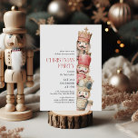 The Peeking Nutcrackers Christmas Party Invitation<br><div class="desc">Invite friends,  family or colleagues to celebrate the festive season with these cute holiday christmas party invitations. Design features 3 watercolor nutcrackers. Customise this fun party template invitation with your event type,  making it perfect for Christmas parties,  holiday soirees,  corporate events,  holiday cocktail parties and more!</div>