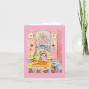 The Pekingese And The King And Queen Card