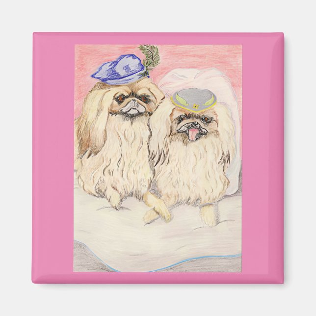 The Pekingese Couple Magnet (Front)