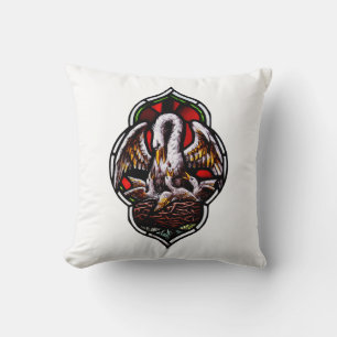 The Pelican as a Christian Symbol Cushion