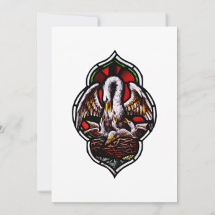 The Pelican in Her Piety Eucharistic Symbol Thank You Card