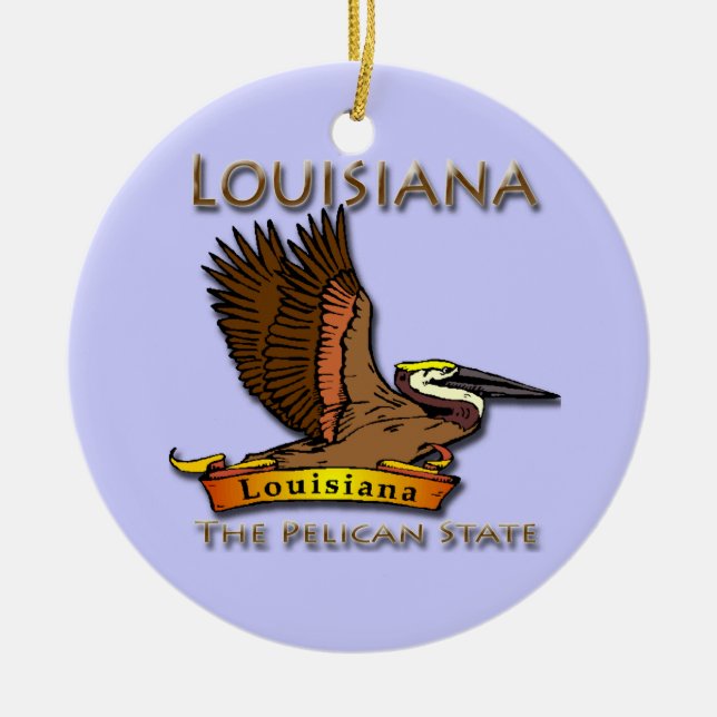 The Pelican State Louisiana Ornament (Front)