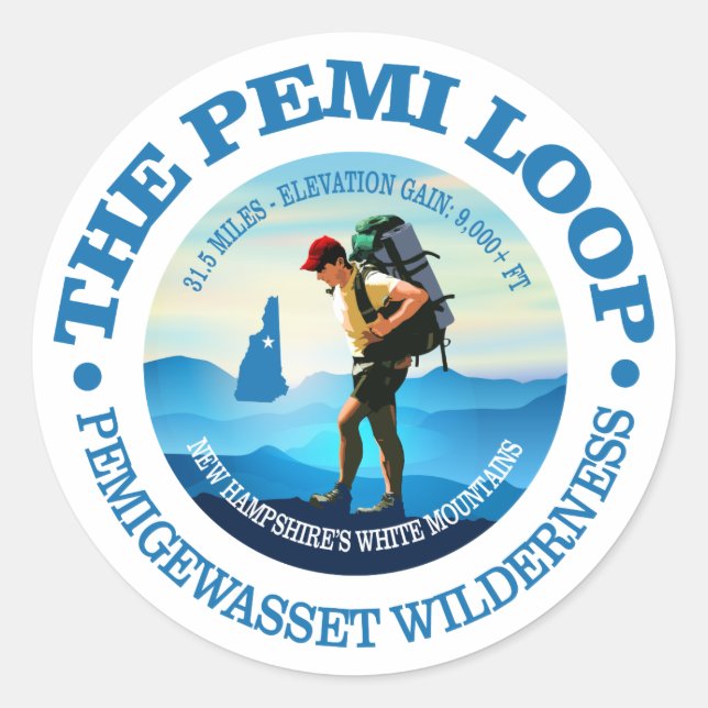 The Pemi Loop Classic Round Sticker (Front)