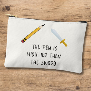 The pen is mightier than the sword accessory pouch