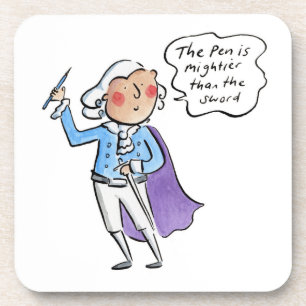 The Pen is Mightier than the Sword Coaster
