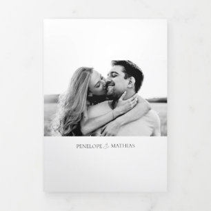 The Penelope Modern Trifold Wedding Invitation