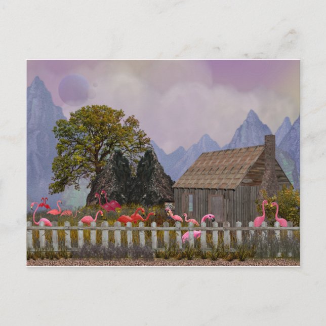 the penfield pink plastic flamengo sanctuary postcard (Front)