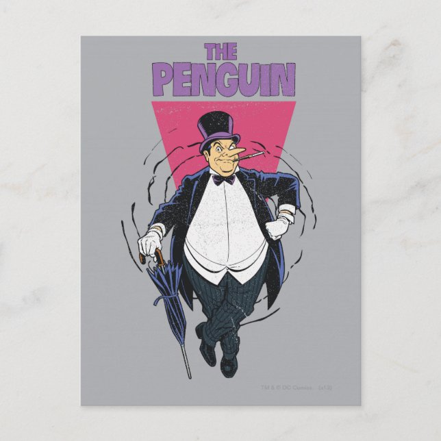 The Penguin - Distressed Graphic Postcard (Front)