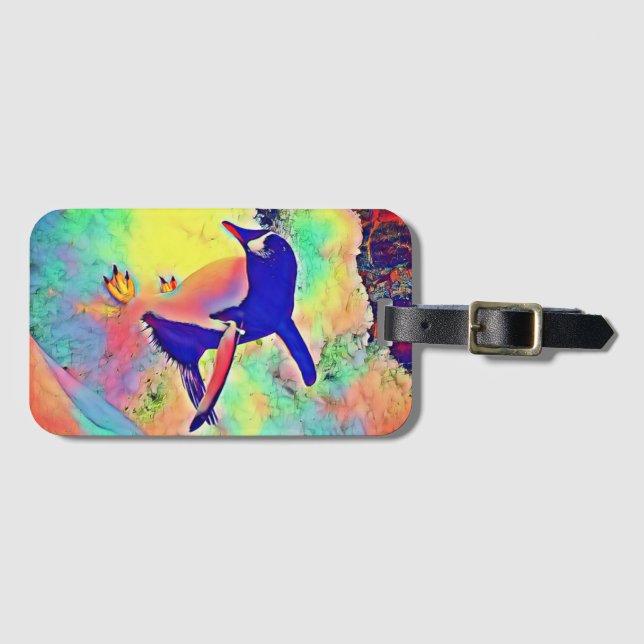 The Penguin Luggage Tag (Front Horizontal)