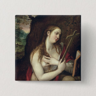 The Penitent Magdalene, 1579 15 Cm Square Badge
