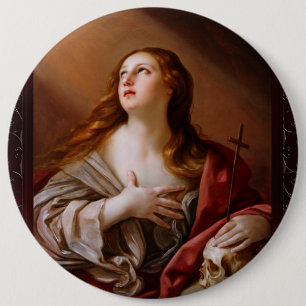 The Penitent Magdalene by Guido Reni 6 Cm Round Badge