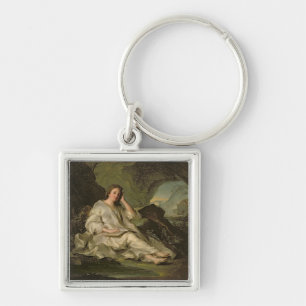 The Penitent Magdalene (oil on canvas) Key Ring