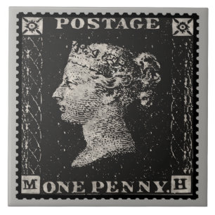 The Penny Black Postage Stamp Ceramic Tile