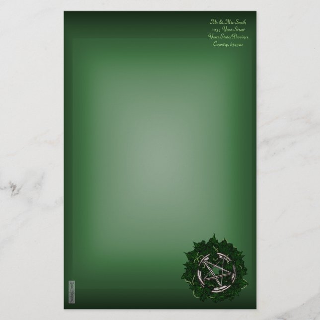 The Pentacle & The Ivy Stationery (Front)