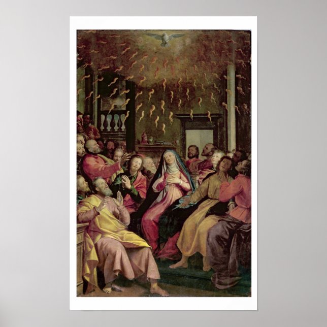 The Pentecost, c.1598 (oil on panel) Poster (Front)