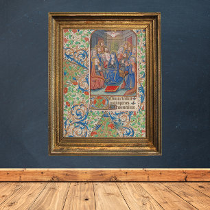 The Pentecost Medieval Illuminated Manuscript Poster