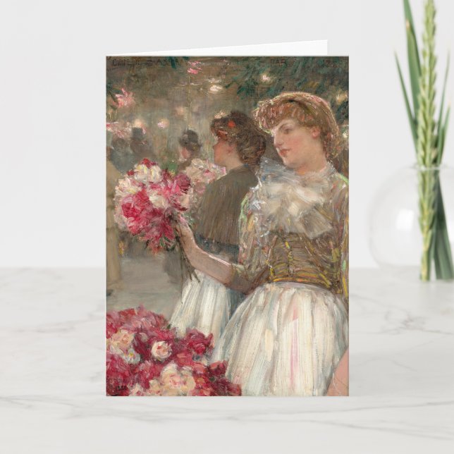 The Peony Girl | Childe Hassam Card (Front)