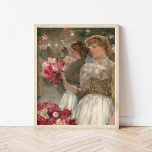 The Peony Girl Childe Hassam Poster