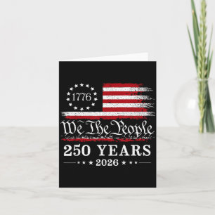 The People 250 Years 1776 2026 American Flag Card
