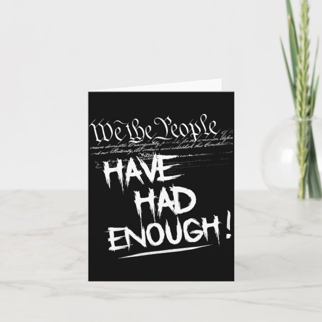 The people have had enough - protest constitution card (Front)
