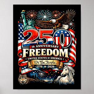The people mens womens patriotic 250 years america poster