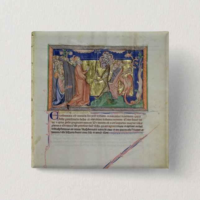 The people worshipping the beast and the 15 cm square badge (Front)