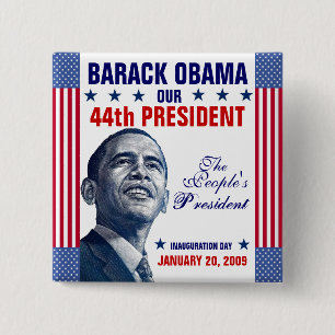 The People's President 15 Cm Square Badge