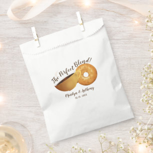The Perfect Blend Coffee and Bagel   Wedding Favour Bag