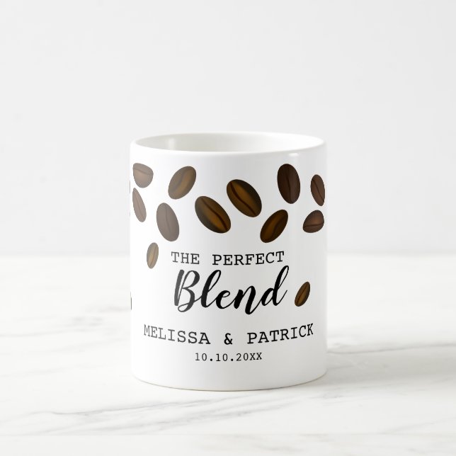 The Perfect Blend Coffee Favours Wedding Mug (Center)