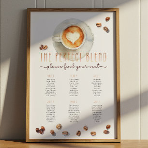 The Perfect Blend Coffee-Themed Seating Chart Post