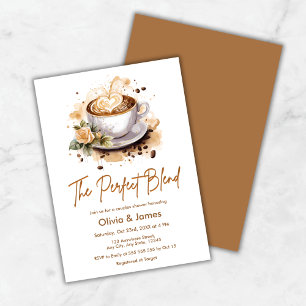 The Perfect Blend Coffee Wedding Couples Shower Invitation