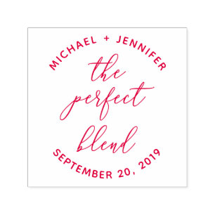 The Perfect Blend Custom Red Wedding Calligraphy Self-inking Stamp