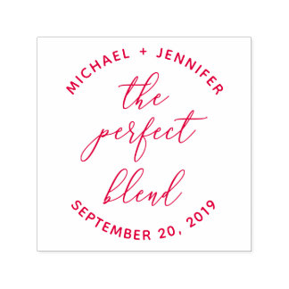 The Perfect Blend | Custom Red Wedding Calligraphy Self-inking Stamp