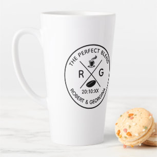 The Perfect Blend Modern Coffee Wedding Favour Latte Mug