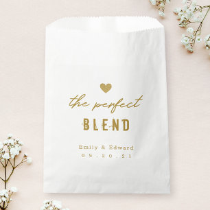 The Perfect Blend Wedding Bridal Shower Coffee Tea Favour Bag