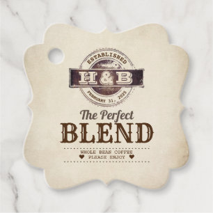 The Perfect Blend Wedding Coffee Favour Tags