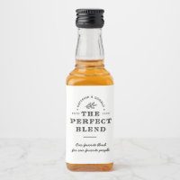 The Perfect Blend Wedding Liquor Bottle Label