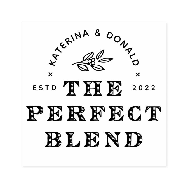 The Perfect Blend Wedding Rubber Stamp (Imprint)