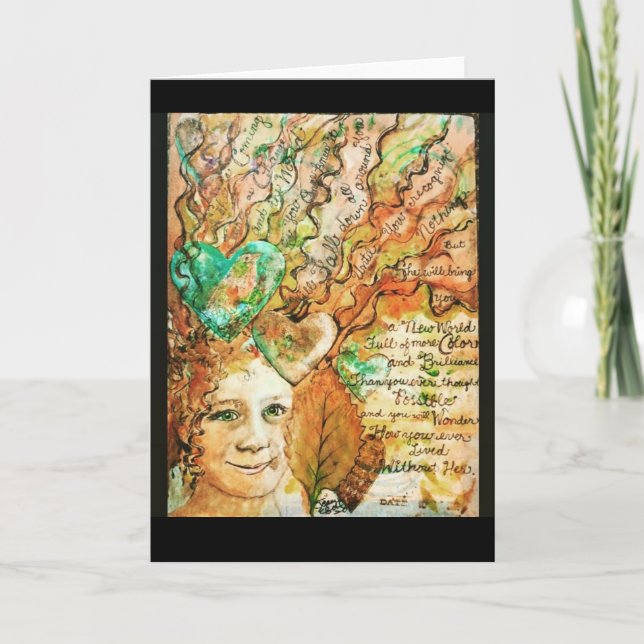 The perfect card for expecting first baby (girl) (Front)