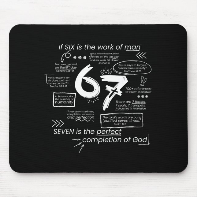 The Perfect Completion Of God 67 Meme Christian Bi Mouse Pad (Front)