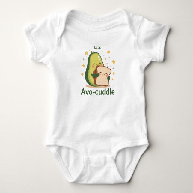 The Perfect Cuddle with Avocado and Toast Baby Bodysuit (Front)