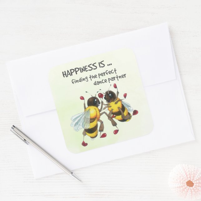The perfect dance partner   square sticker (Envelope)