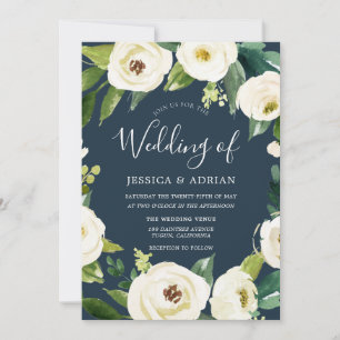 The Perfect Day Stunning Floral Wedding Invite