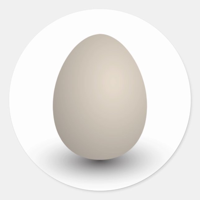 the perfect egg classic round sticker (Front)