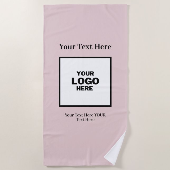 The Perfect logo Sage pink Beach Towel (Front)