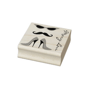 The Perfect Look in Black & Red + your back & idea Rubber Stamp