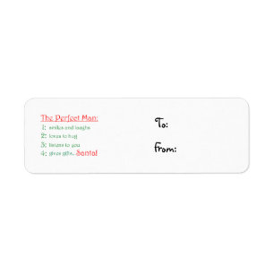 The Perfect Man-christmas label Return Address Label