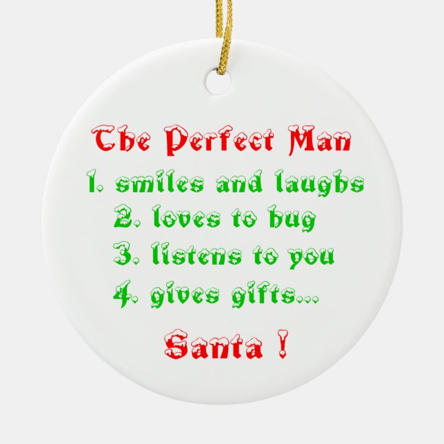 The Perfect Man-circle ornament (Front)