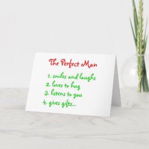 The Perfect Man-greeting card